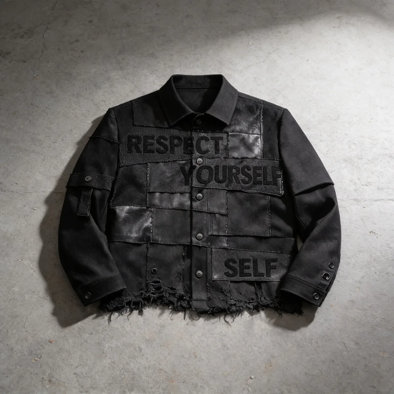 Self Respect Panel - Distressed Cropped Jacket