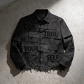 Self Control Panel - Distressed Cropped Jacket