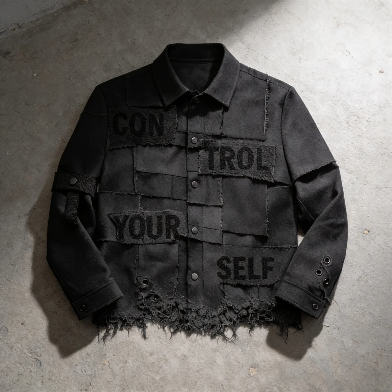 Self Control Panel - Distressed Cropped Jacket