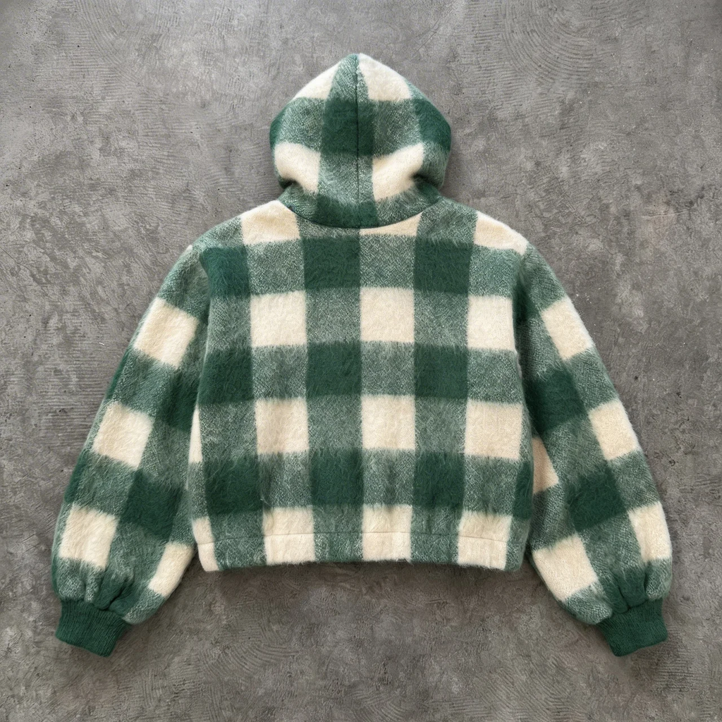 Peace Within – Checkered Fleece Hoodie