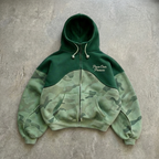 Peace Over Pressure – Camo Panel Zip Hoodie
